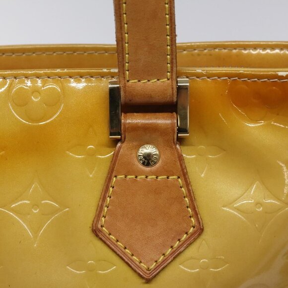 LOUIS VUITTON Monogram Vernis Houston Hand Bag Beige M91004 LV Auth hk2355 - Picture 10 of 15